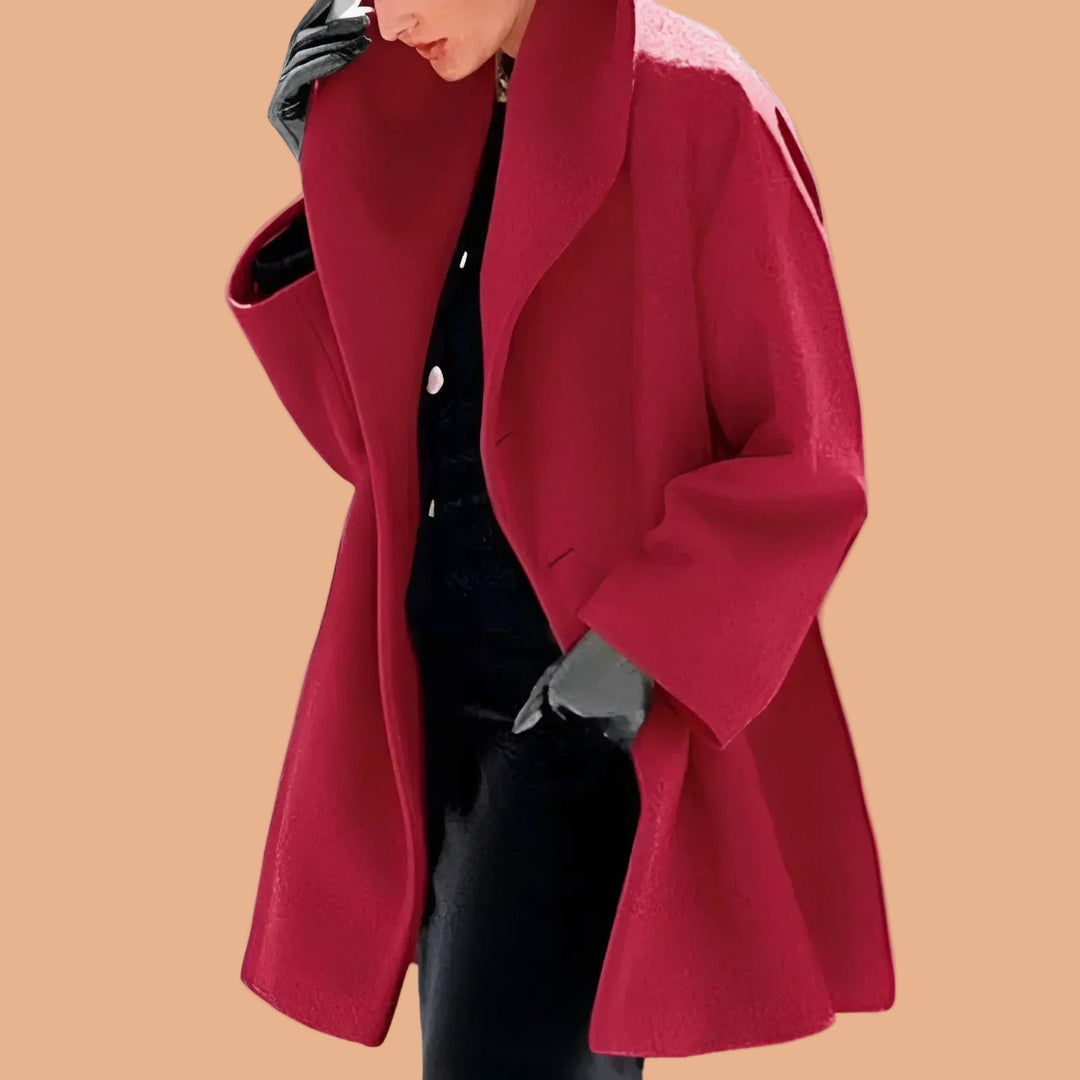 Oversized, loose fit women's city jacket, modern open-front design for casual elegance.
