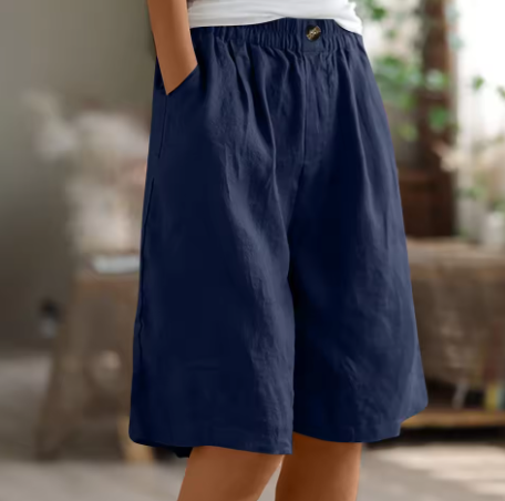 Detail shot of Renee women's comfort shorts, highlighting the soft fabric and relaxed fit for everyday wear.