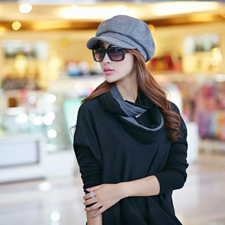 Warm women's winter hat, Verna retro balloon design, elegant and stylish.