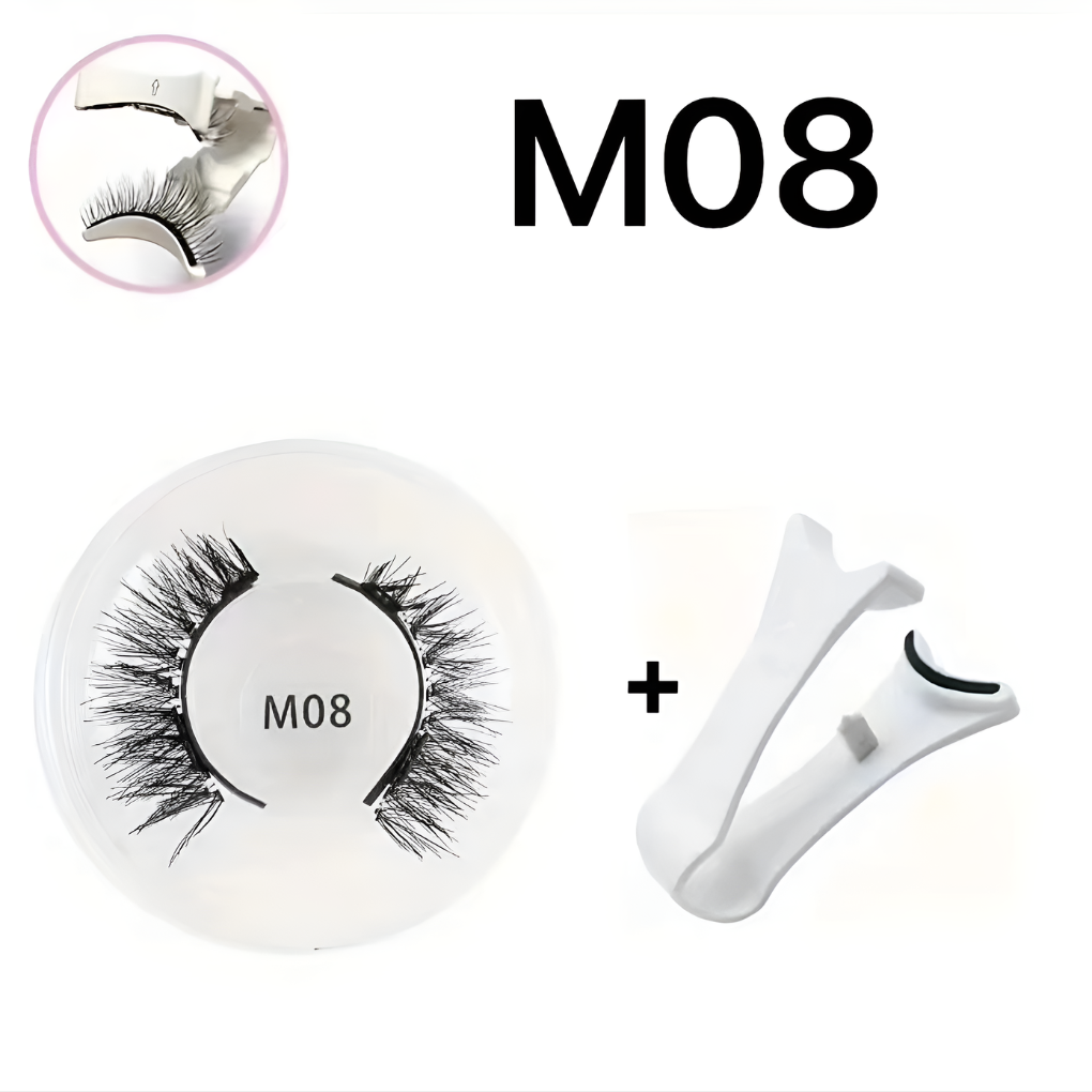 No-glue reusable magnetic eyelash & applicator kit for women. Synthetic false lashes for a quick, clean beauty routine.
