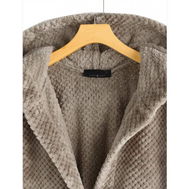 Stylish women's hooded jacket, reversible design & cozy FleeceLux fabric. Perfect versatile fall outerwear.
