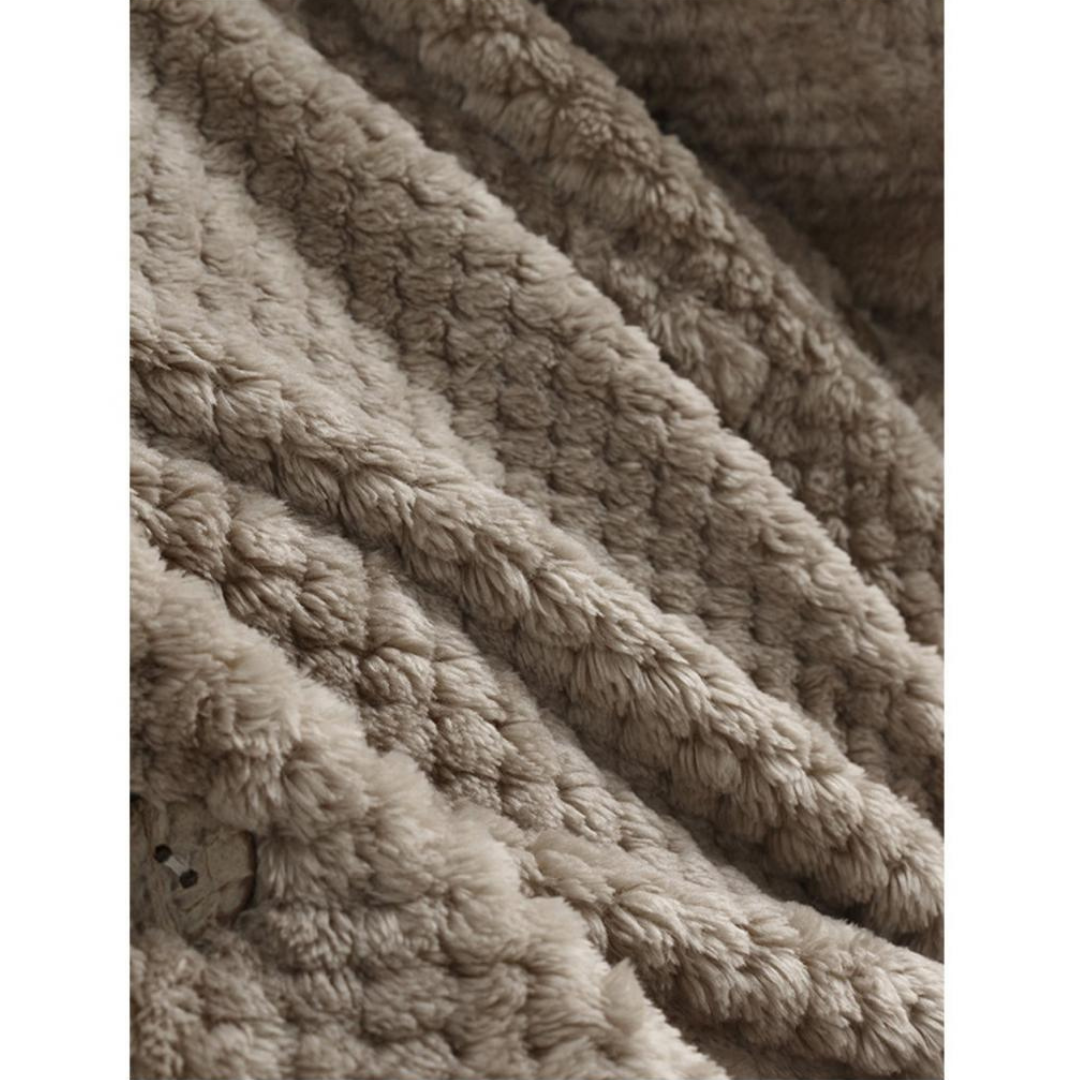 Women's Reversible Hooded Jacket, a cozy & stylish FleeceLux for versatile fall & winter everyday wear.