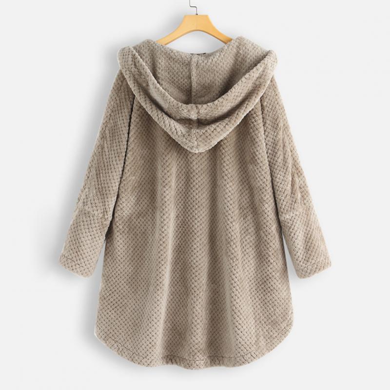 Women's reversible hooded fleece jacket, versatile for fall & winter. Stylish FleeceLux everyday outerwear.
