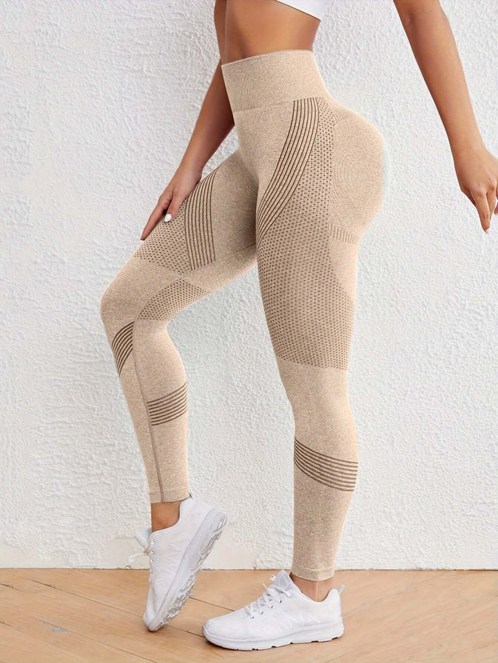 Soft, stretchy women's seamless high-waisted workout leggings.