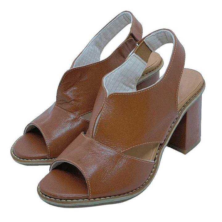 Everyday Selina heeled leather sandals for women. Ultimate comfort & stylish look for summer.
