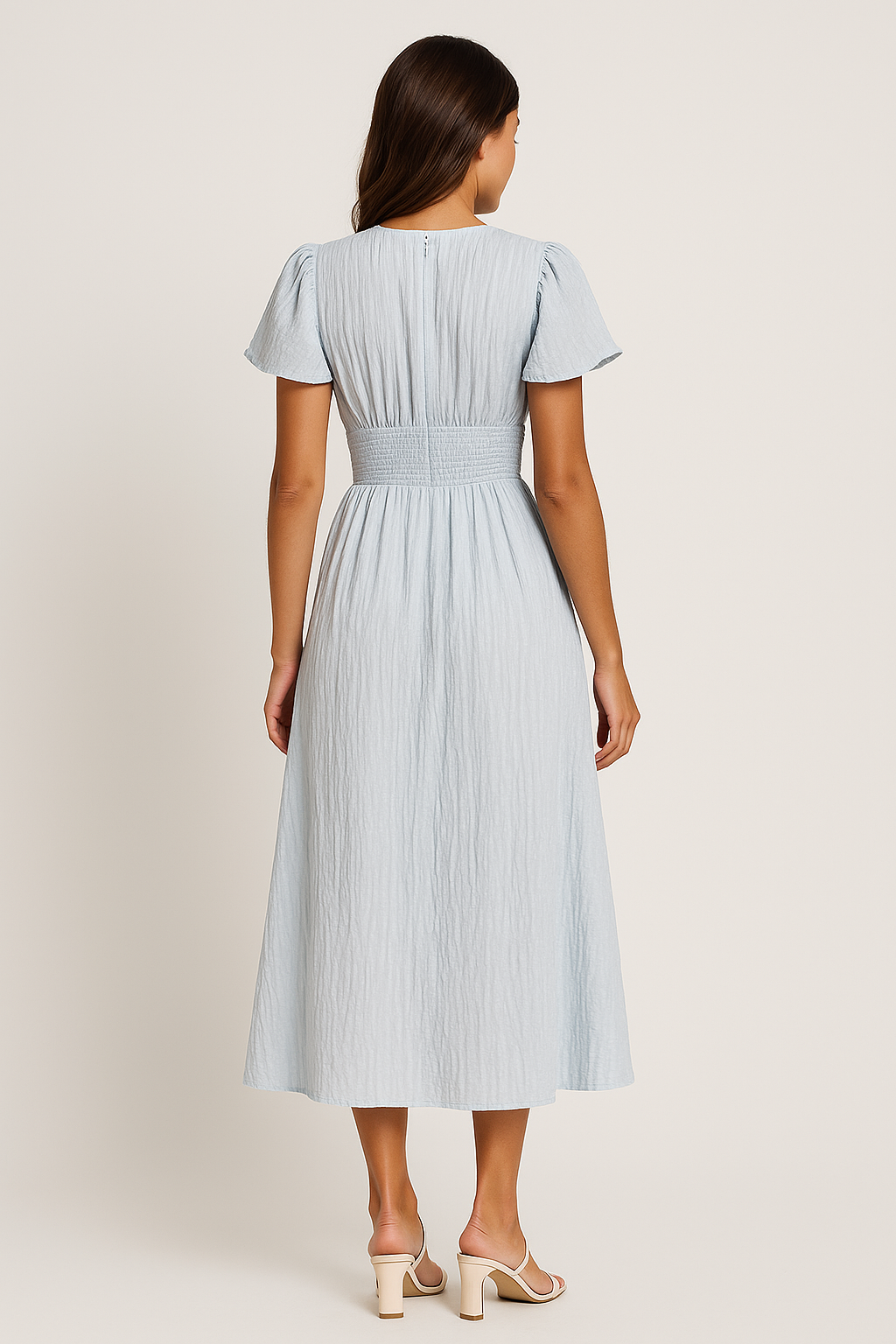 Effortless yellow boho maxi dress for women, ideal as a casual summer dress or resort wear.