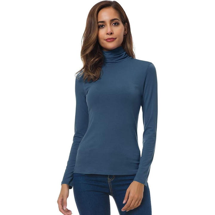 Casual yet chic women's slim fit turtleneck, perfect for any outfit.