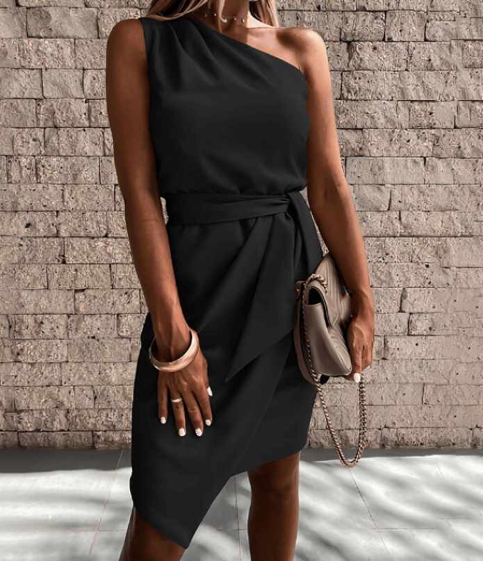 Women's comfortable sleeveless midi summer dress, perfect for a casual beach day or elegant warm-weather event.