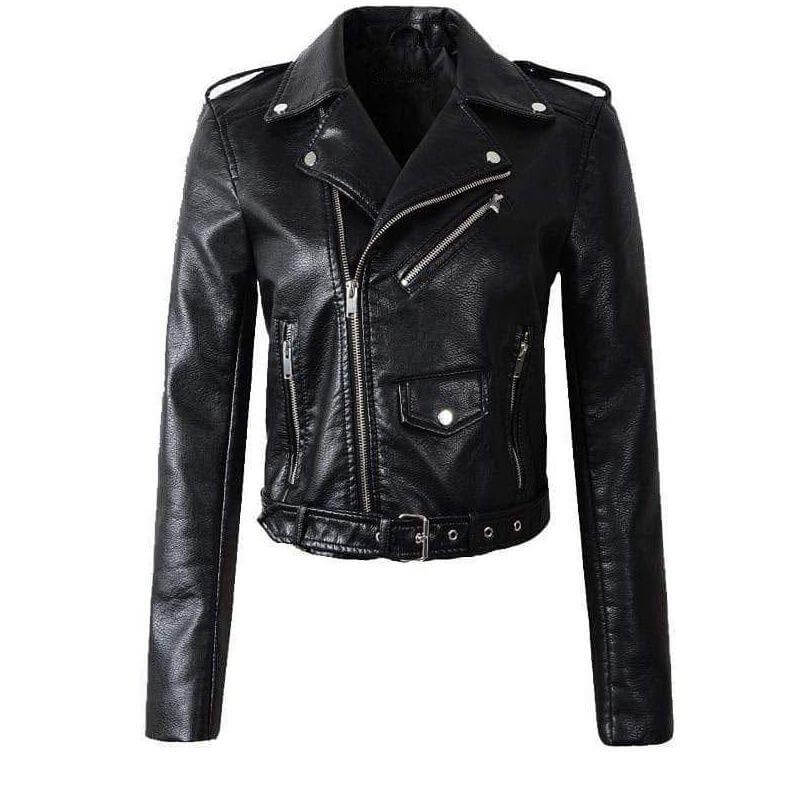 Warm women's insulated winter jacket, slim fit with belt, ideal for cold weather protection.