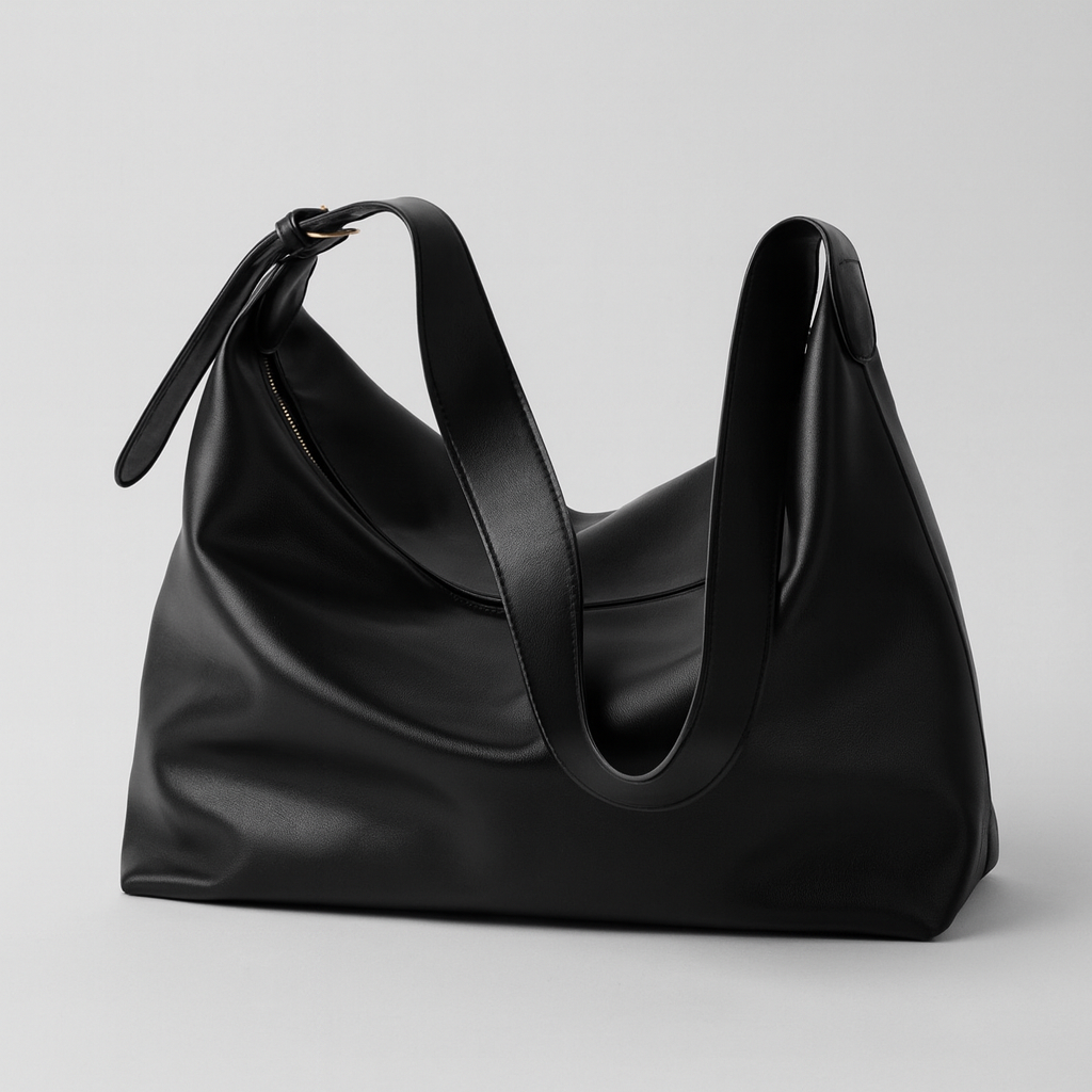 Women's slouchy faux leather tote bag, perfect for everyday use & large capacity storage.