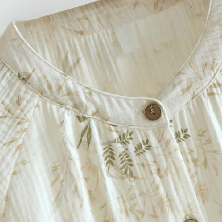 Comfortable women's floral cotton sleepwear set. Soft, breathable fabric perfect for a relaxing night's rest.