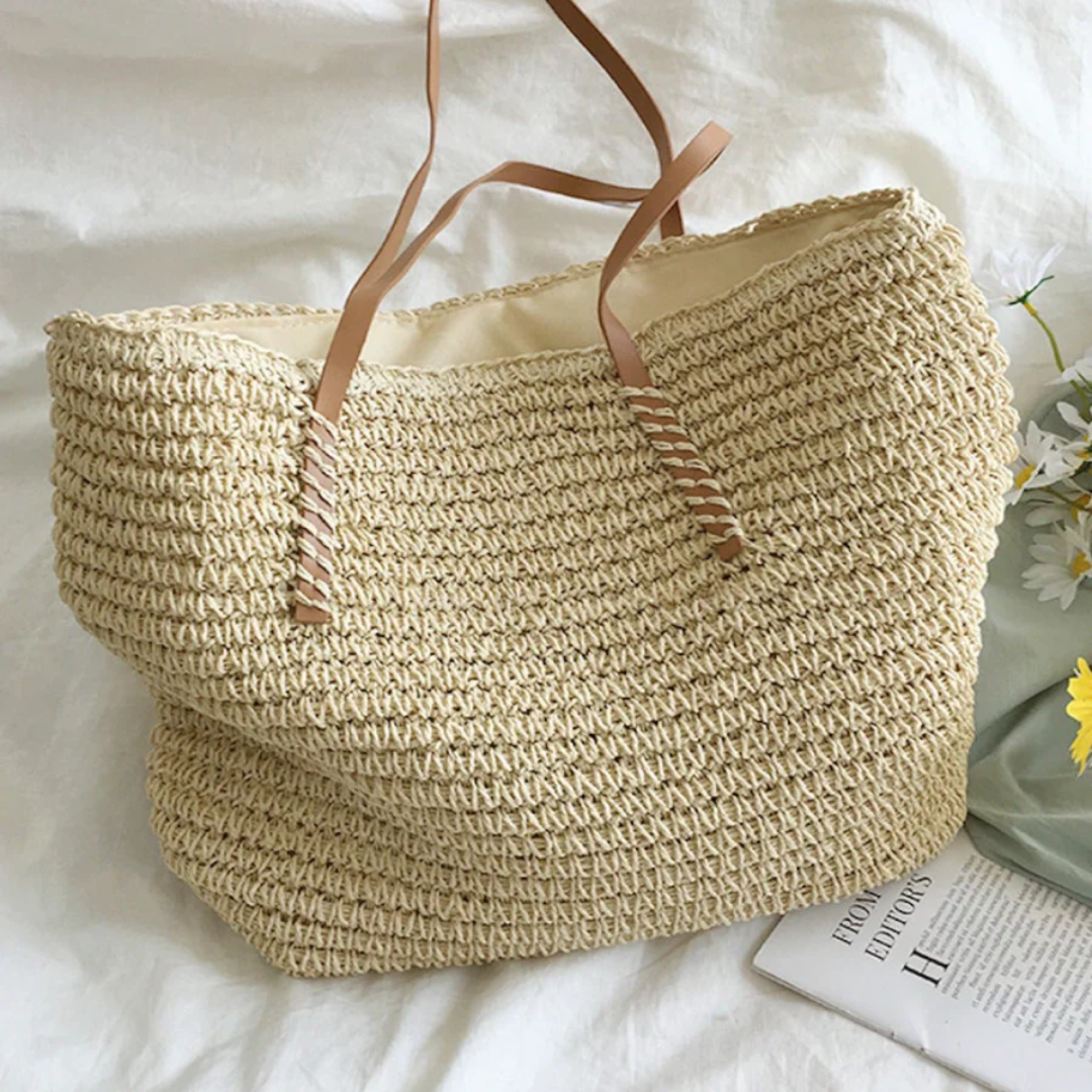 Versatile women's TerraWoven handbag in elegant brown, perfect as a spacious daily shoulder bag.