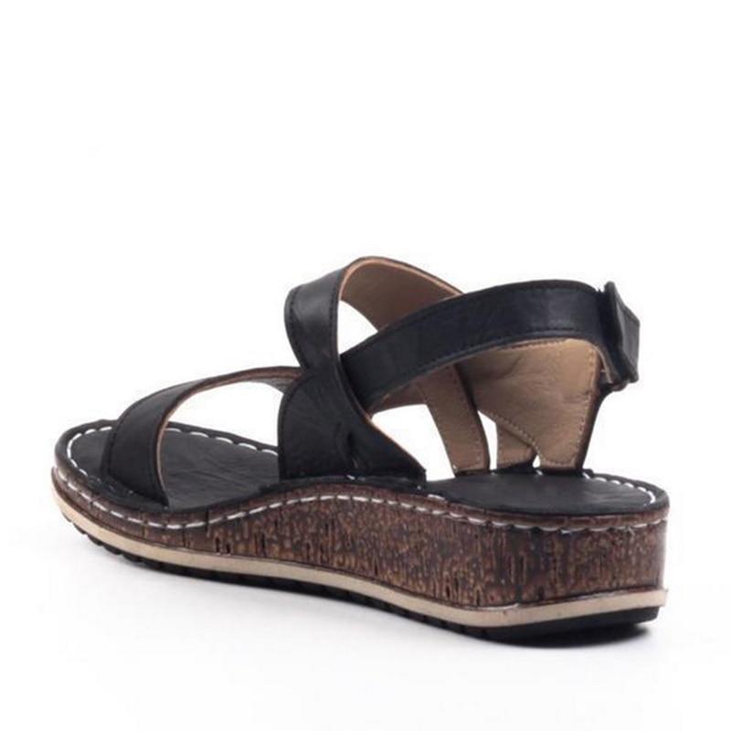 Comfortable open-toe women's wedge sandals with secure ankle strap for summer style