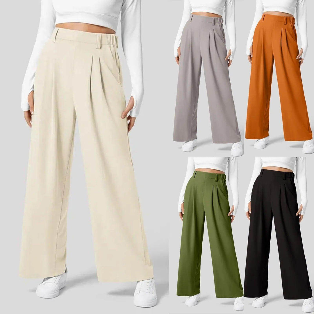 Stylish women's long stretch pants, versatile for everyday fashion & casual wear. Soft fabric, flattering.
