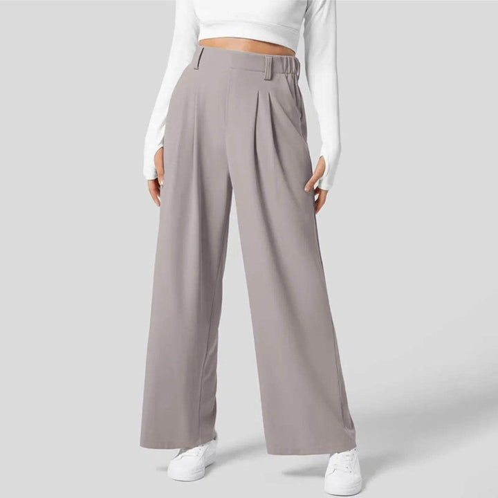 Flattering women's long stretch pants with an elastic waist & soft fabric. Designed for everyday comfort.