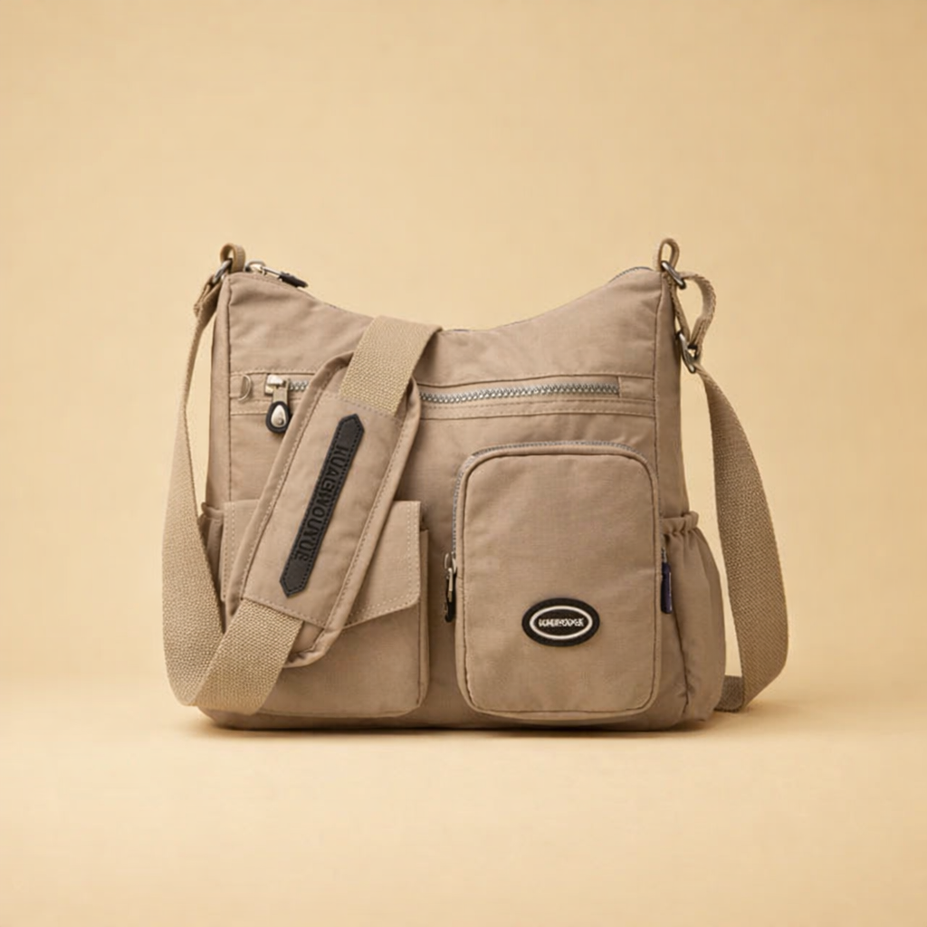 Multi-pocket women's crossbody bag, anti-theft & lightweight for daily fashion.
