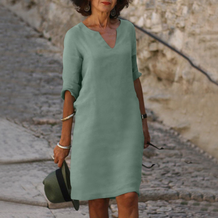 Light and airy women's flowy summer dress, perfect for warm weather, casual, and elegant style.