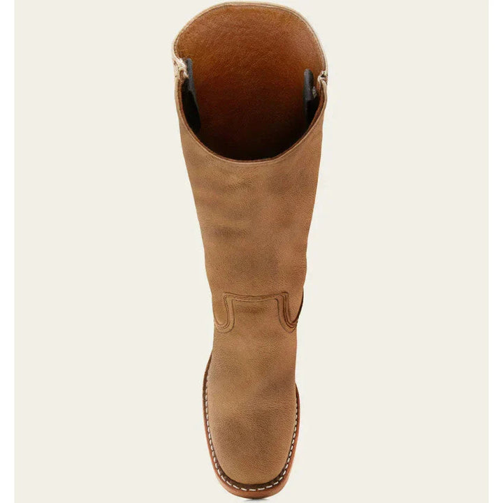 Modern women's knee-high cowboy boots, blending western with contemporary fashion.
