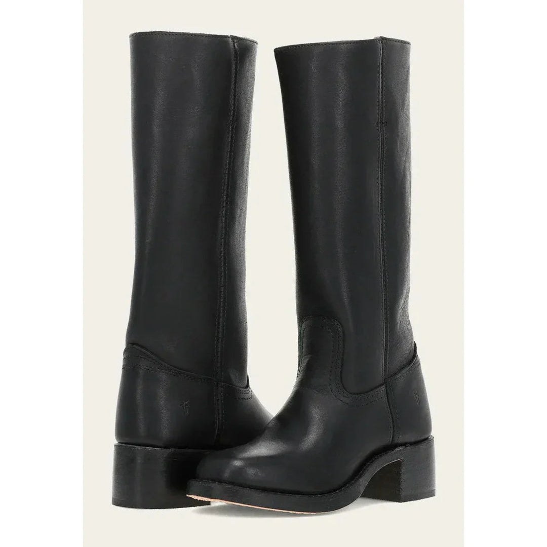 Fall fashion essential: Women's knee-high cowboy boots with a stylish western flair.