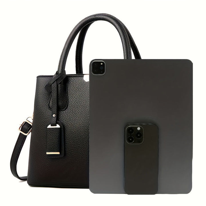 Women's stylish leather handbag tote with shoulder strap, perfect for daily fashion and versatility.