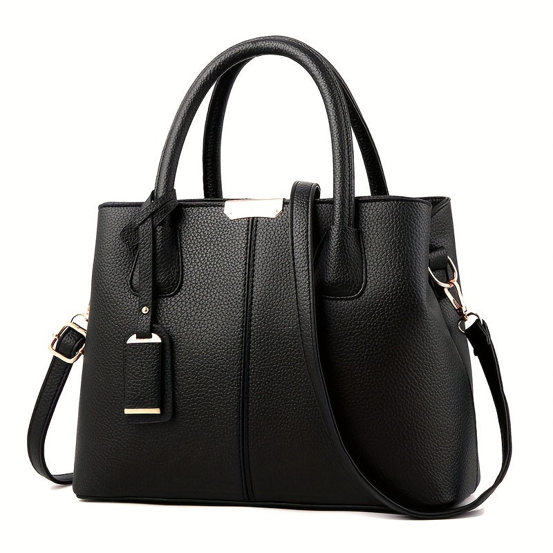 Close-up of premium textured leather on a women's fashion handbag, highlighting quality craftsmanship.