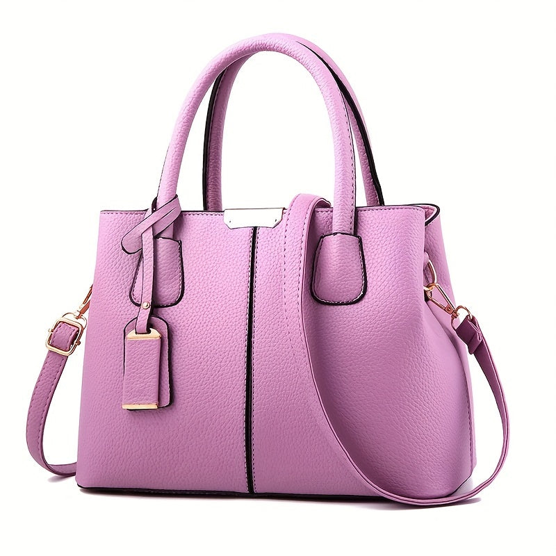 Sophisticated women's leather bag, a perfect blend of a tote and crossbody for ultimate style & utility.
