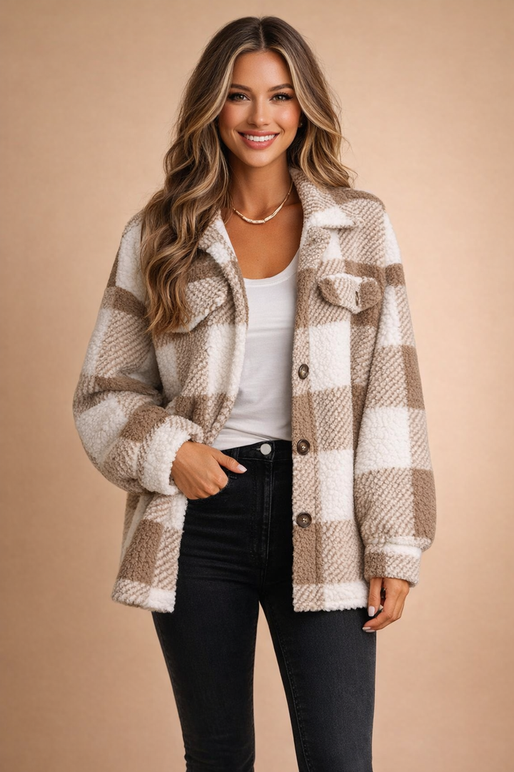 Women's stylish loose fit shacket jacket for everyday comfort. A perfect casual outerwear piece for fall.