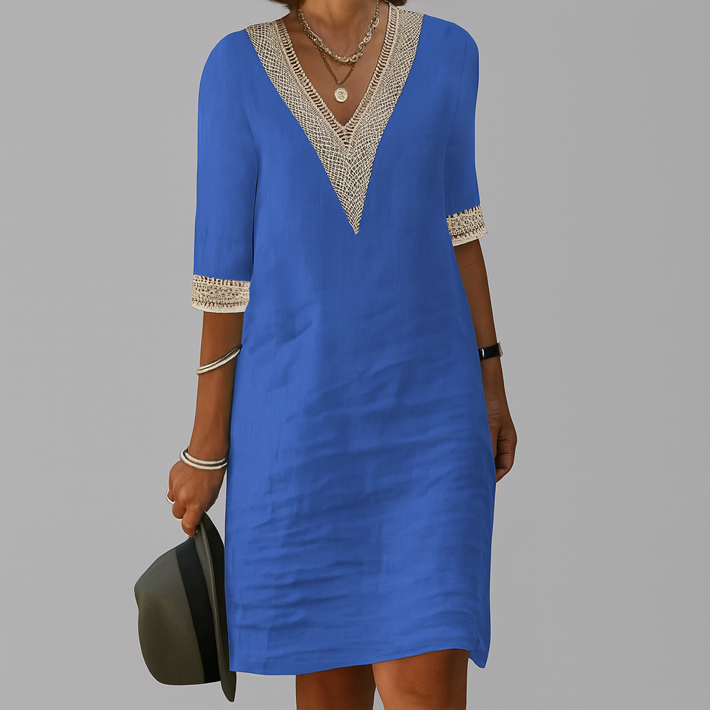 Versatile women's midi summer dress, perfect for beachwear, vacation, or everyday fashion.