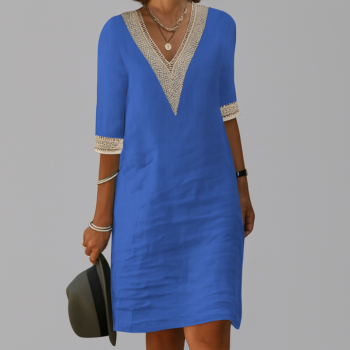 Versatile women's midi summer dress, perfect for beachwear, vacation, or everyday fashion.