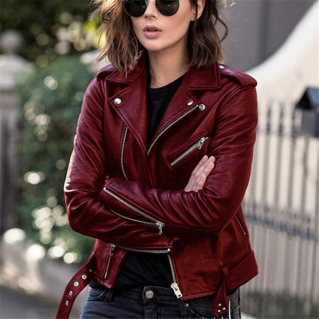 Versatile women's vibrant jacket. Chic tailored fit, stylish zipper outerwear for spring, fall, and daily fashion.