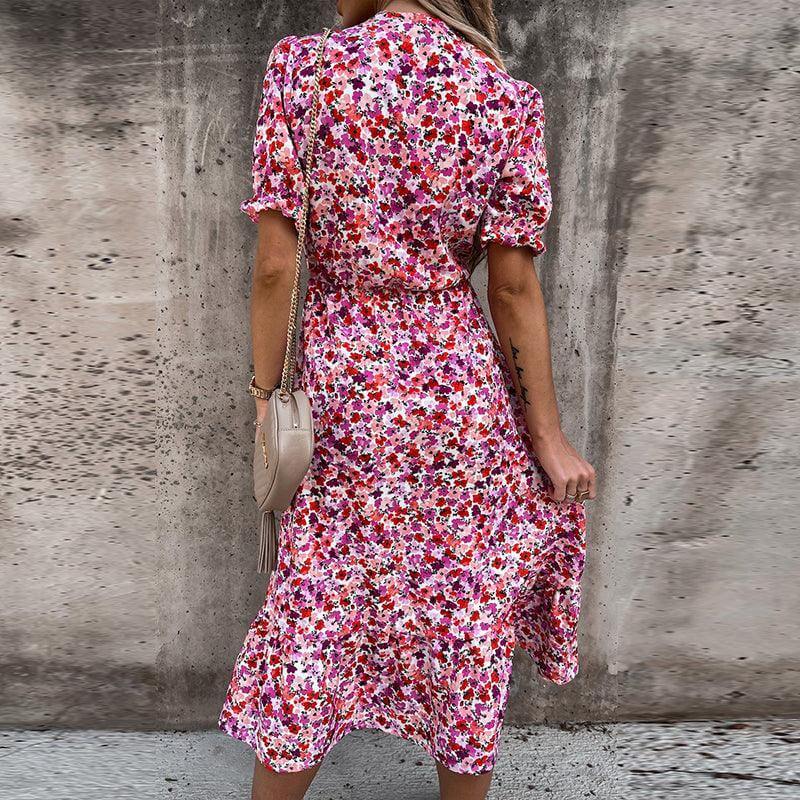 Women's casual summer midi dress, sleeveless and flowy, great for beach vacations and warm weather.