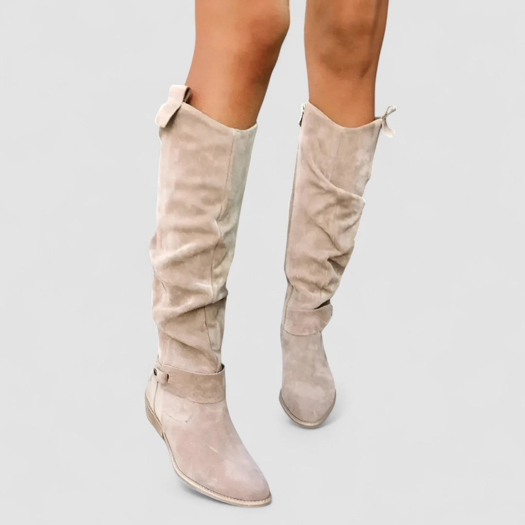 Dark brown women's supportive ankle boots with orthopedic design & cushioning.