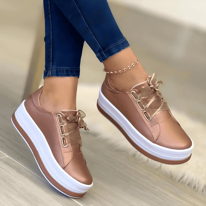 Comfortable ladies' walking shoes with excellent arch support & plush cushioning, ideal for all-day active wear.