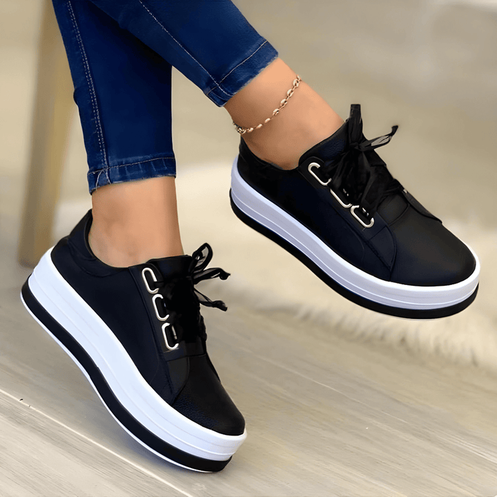 Fashionable women's sneakers providing strong arch support, shock-absorbing cushioning, and versatile daily comfort.