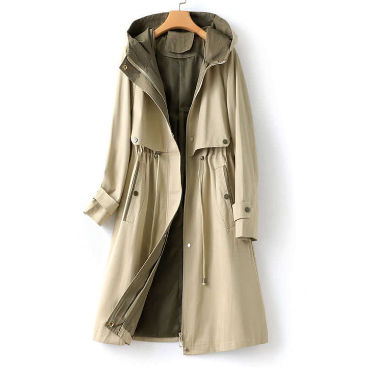 Women's tailored windbreaker jacket in a classic fit, perfect lightweight outerwear for spring and fall protection.