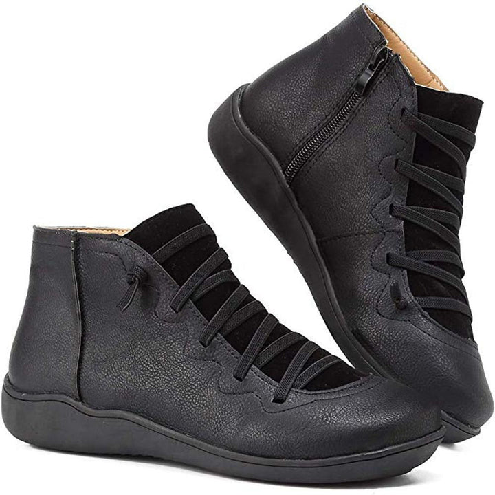 Stylish women's ankle boots, perfect for fall fashion & winter style, with comfortable orthopedic design.