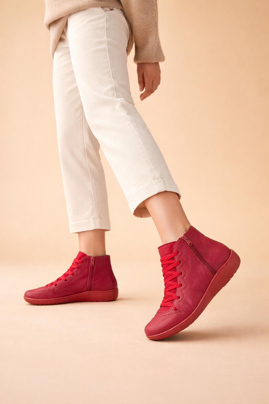 Stylish women's comfort ankle boots, orthopedic design with good foot support, perfect for casual wear.