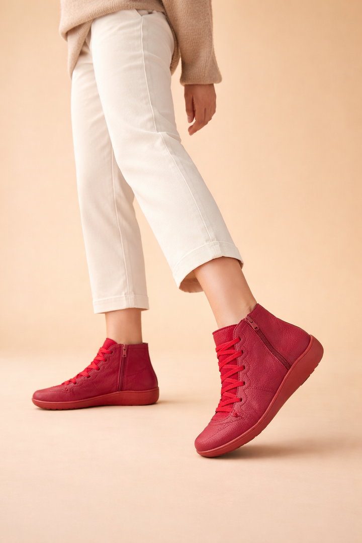 Stylish women's comfort ankle boots, orthopedic design with good foot support, perfect for casual wear.