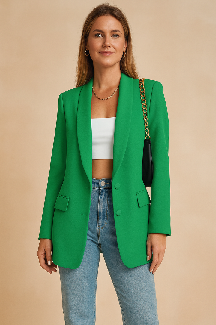 Elegant women's blazer in a chic style, ideal for professional wear & smart casual outfits.