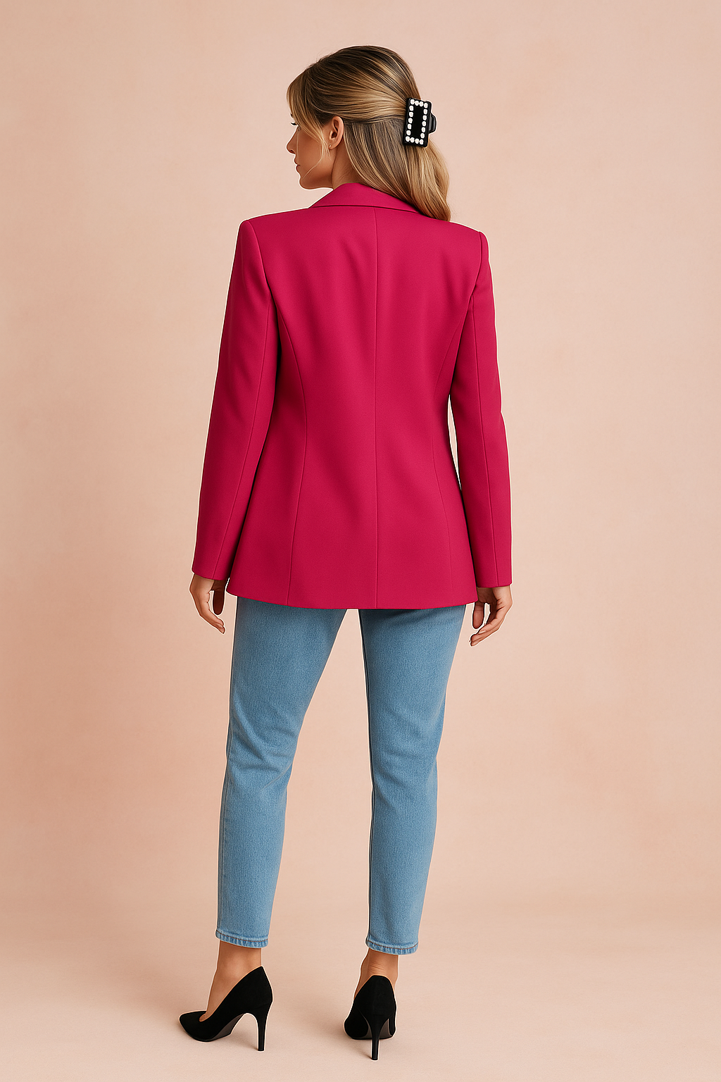 Professional women's blazer, a smart casual fashion jacket perfect for office attire & versatility.