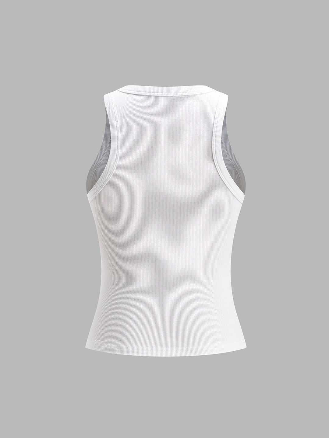 Stylish women's ribbed sleeveless crop tank top, perfect for warm weather and athleisure looks.