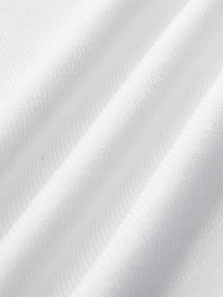 Women's everyday ribbed crop tank top, offering comfortable fitted style & modern texture.