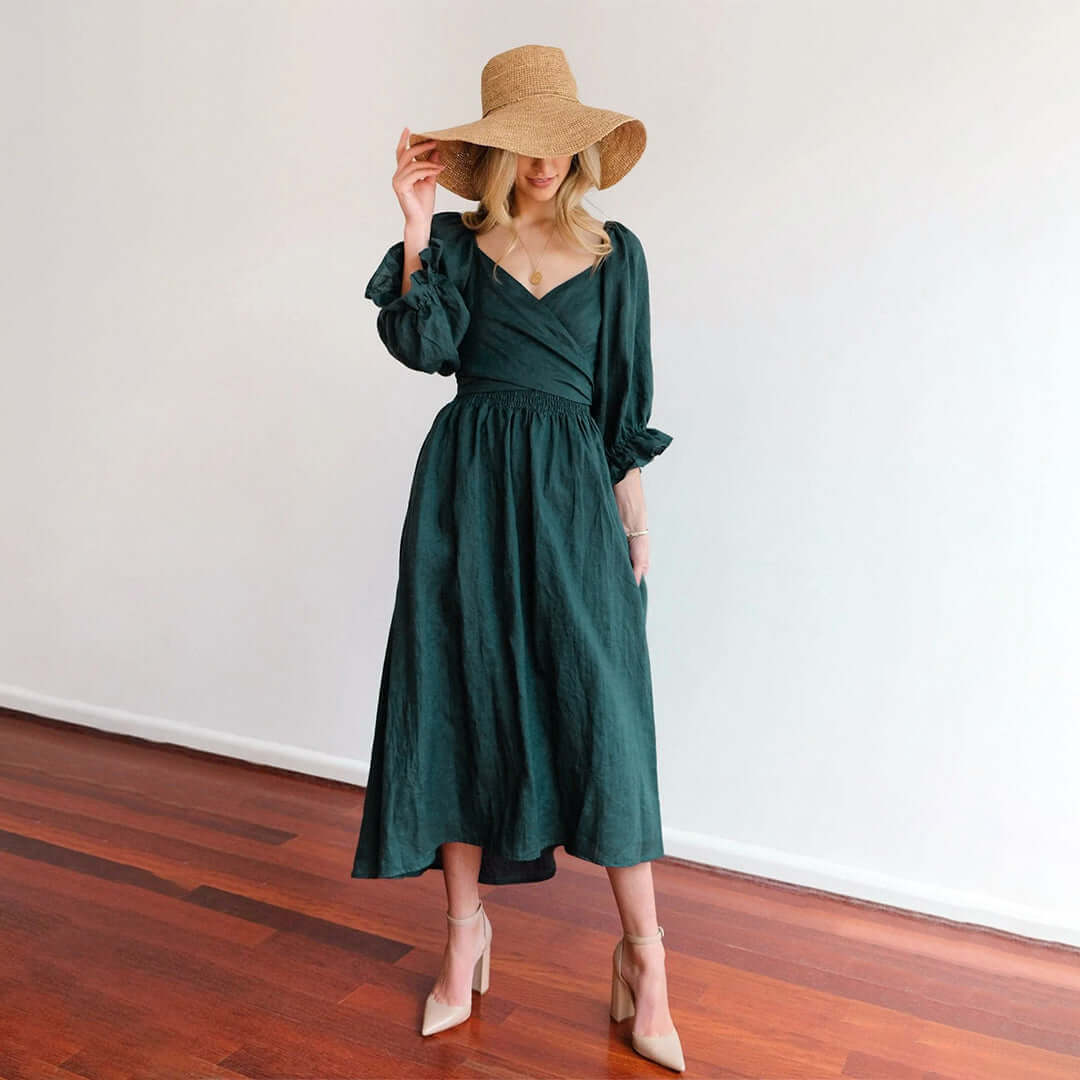 Casual elegant women's summer dress, a versatile piece for comfortable and stylish warm-weather outfits.