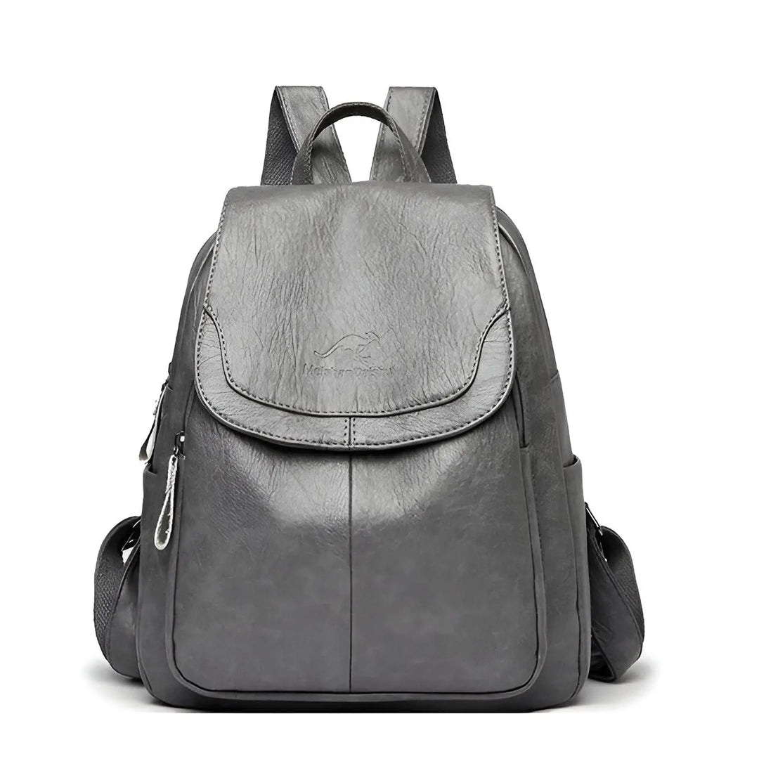 Elegant women's anti-theft backpack, vintage genuine leather, perfect for work or daily errands.
