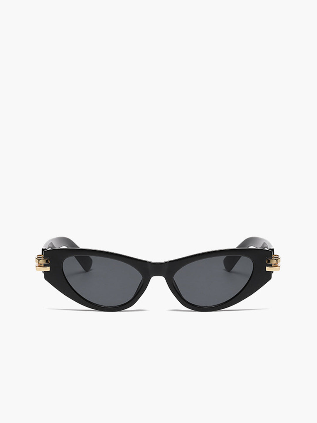 Black women's cat eye retro sunglasses. Elegant vintage style eyewear, a must-have accessory.