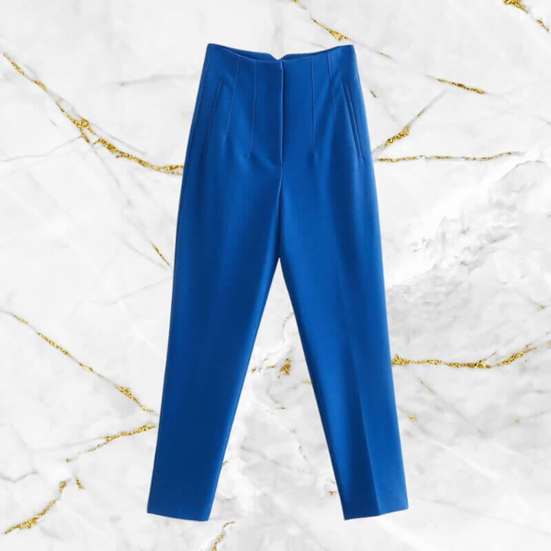Timeless vintage high-waist pencil pants for women, creating an elegant and classic silhouette.