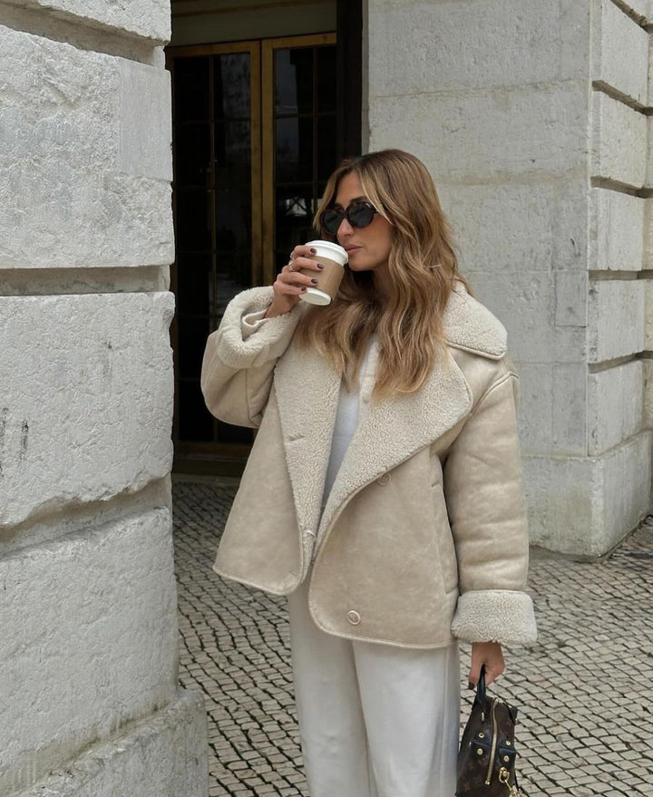 Women's vintage style outerwear jacket. Classic, chic, and warm for fall/winter fashion and layering.