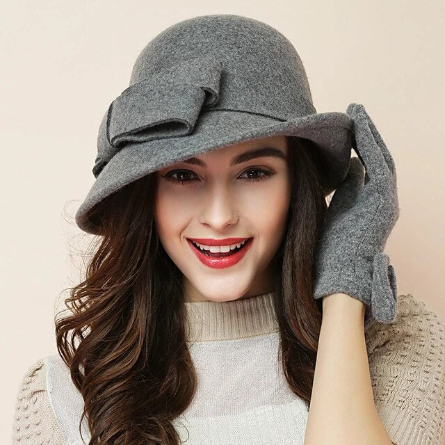 Lucy Fedora women's wool hat, vintage-inspired and stylish headwear. Elegant winter accessory.