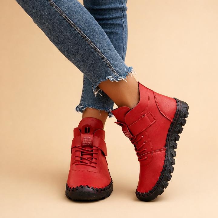 Casual women's sneakersboots for winter, offering arch support & foot pain relief with a comfortable, warm fit.