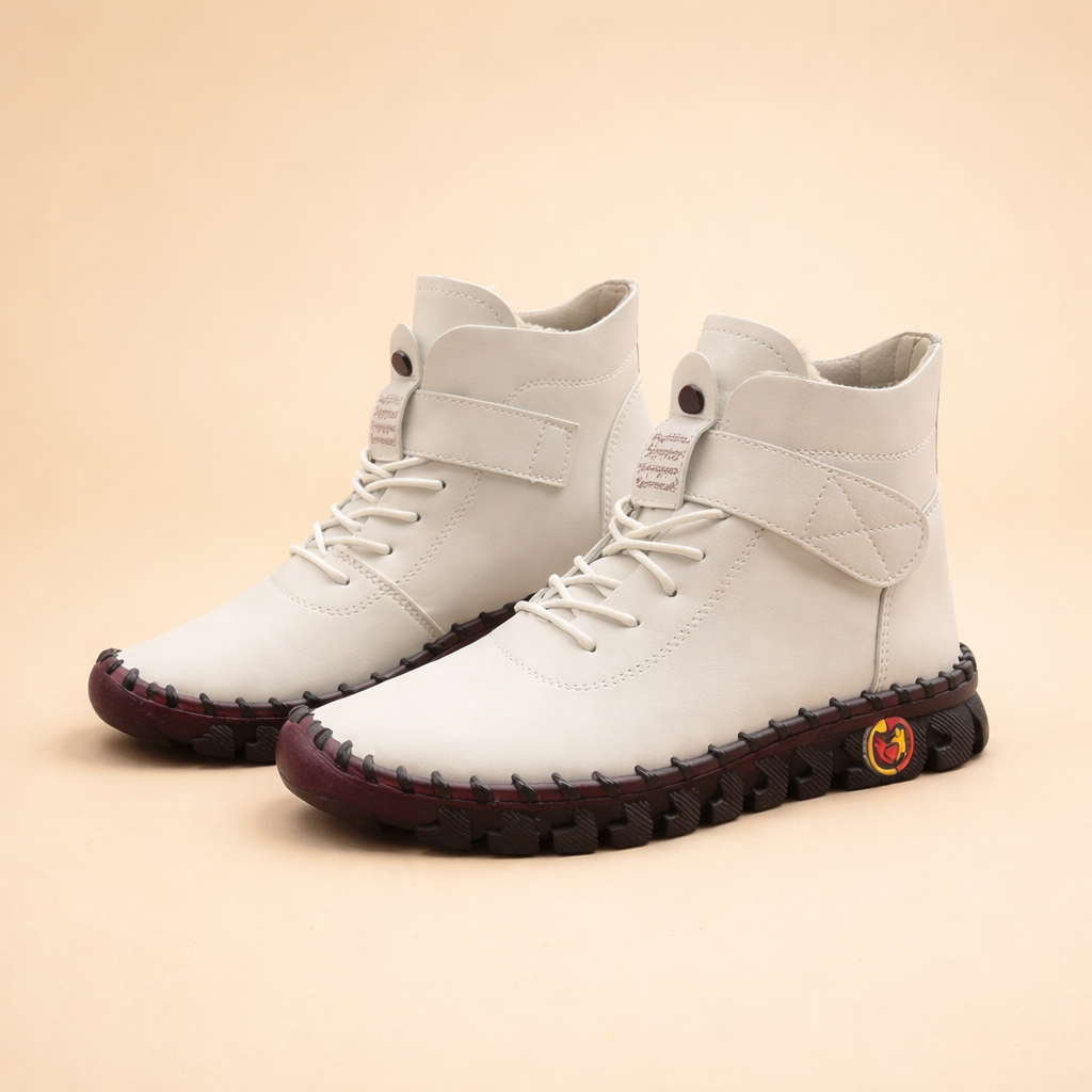 Comfortable women's warm winter sneakersboots, non-slip, with arch support for foot pain relief and cozy wear.